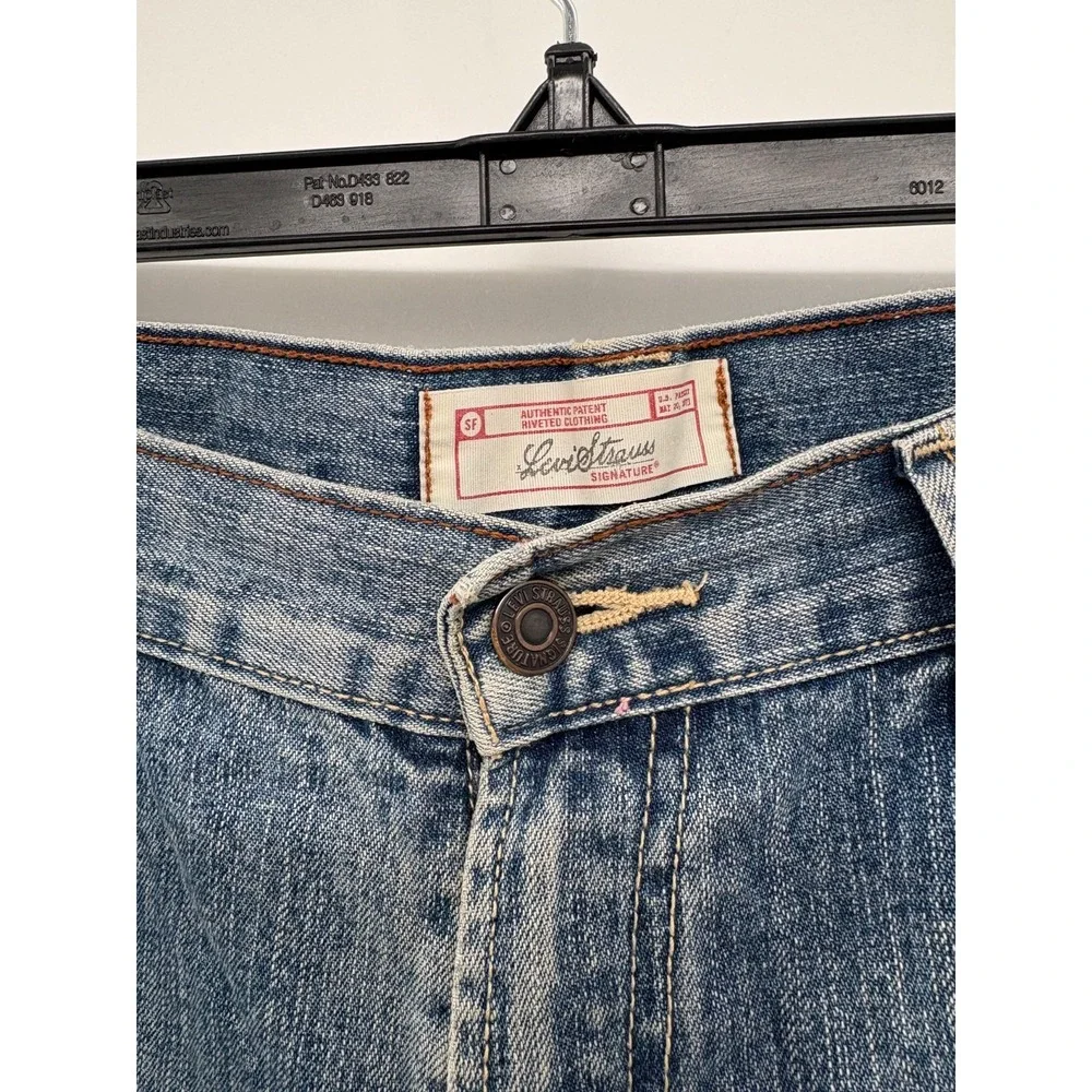 Levi's Carpenter Jean Shorts Men's 30 Blue Logo Denim Slash‎ Pockets 100% Cotton